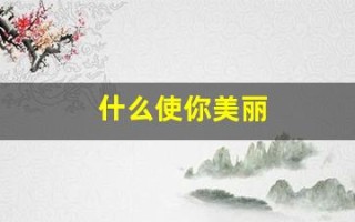 什么使你美丽(什么使我美丽的作文)