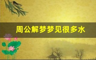 周公解梦梦见很多水(周公解梦梦见很多水和鱼)