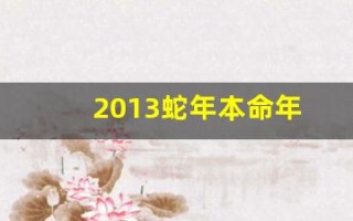 2013蛇年本命年(2013蛇年本命年要佩戴什么饰品)