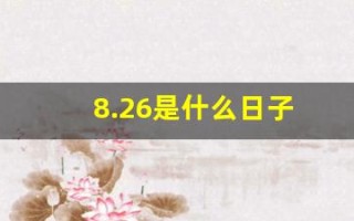 8.26是什么日子(2021.8.26是什么日子)