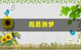 周易测梦(测梦吉凶)