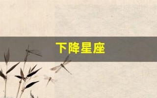 下降星座(下降星座怎么看) 下降星座(下降星座怎么看)