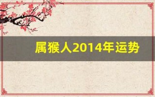 属猴人2014年运势(属猴人2025年全年运势运程)