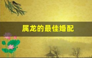 属龙的最佳婚配(属龙的和什么属相最配、相克) 属龙的最佳婚配(属龙的和什么属相最配、相克)