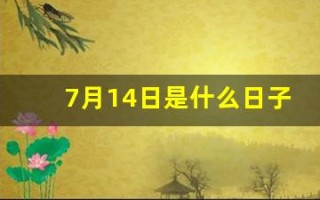7月14日是什么日子(2022年7月14日是什么日子)