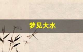 梦见大水(梦见大水是什么预兆) 梦见大水(梦见大水是什么预兆)
