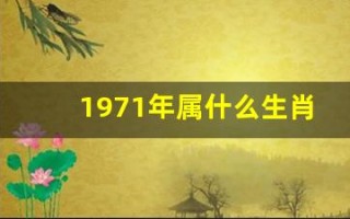1971年属什么生肖(1974年属什么生肖)