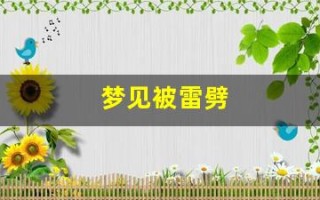 梦见被雷劈(梦见被雷劈中却没有死周公解梦)