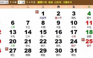 黄历2020年1月黄道吉日(黄历2020年1月黄道吉日有哪几天)