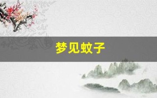 梦见蚊子(后来我跑了)