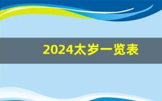 2024太岁一览表(2024太岁一览表如何化解) 2024太岁一览表(2024太岁一览表如何化解)