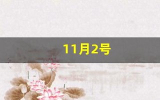 11月2号(11月2号是什么星座)