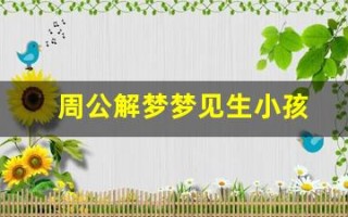 周公解梦梦见生小孩(周公解梦梦见生小孩是什么意思)