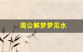 周公解梦梦见水(周公解梦梦见水牛追我)